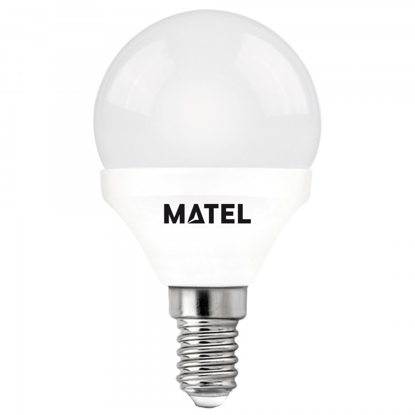 Bomb.led esferica  e14  6w.calida (caja de 10 unidades)