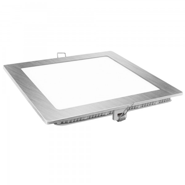 Downlight led cuadrado plata  3w.cal.