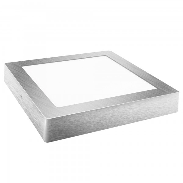 Downlight led superf.cuadr.plata  6w.ca