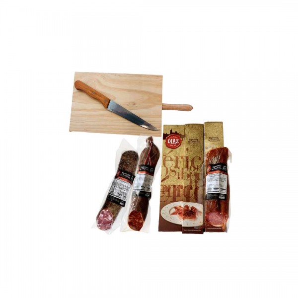 Lote 2 de embutido de ibérico:tabla regalo 