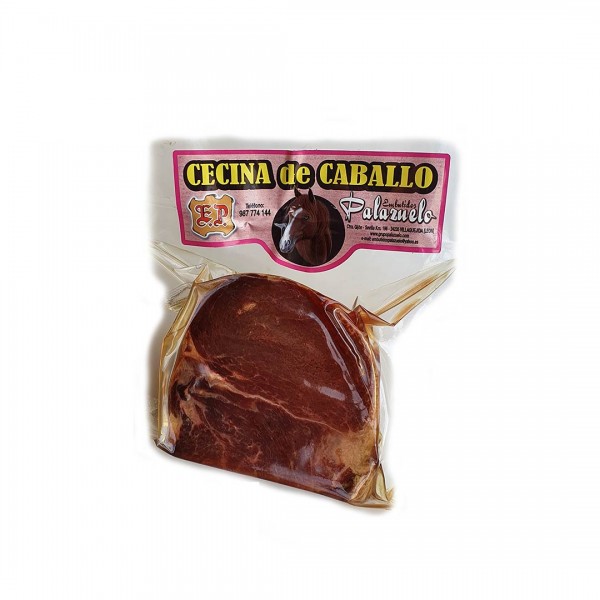 Cecina de caballo de ganadería propia. taco de 500gr