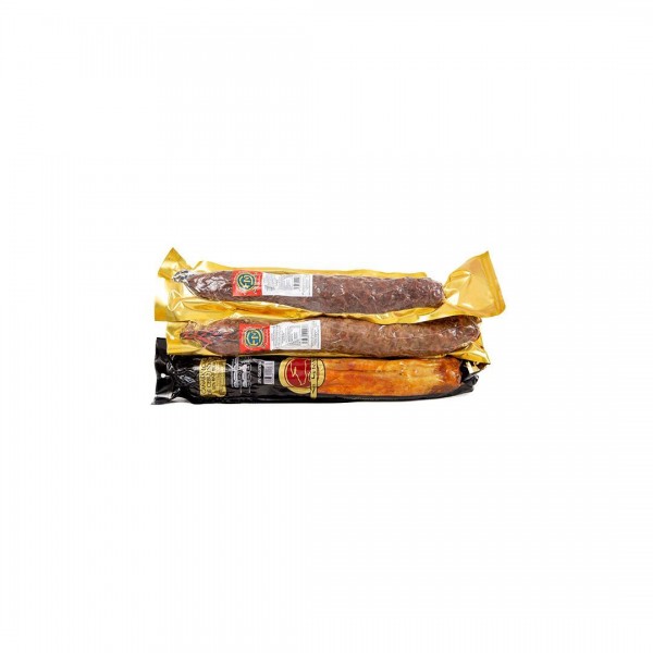Lote 1 chorizo ib bellota, salchichón ib bellota y lomo ib cebo  500gr/pieza