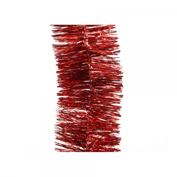 Espumillón brillante rojo ø7,5 x 270 cm