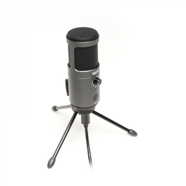 Iggual micrófono condensador podcasting pro gris