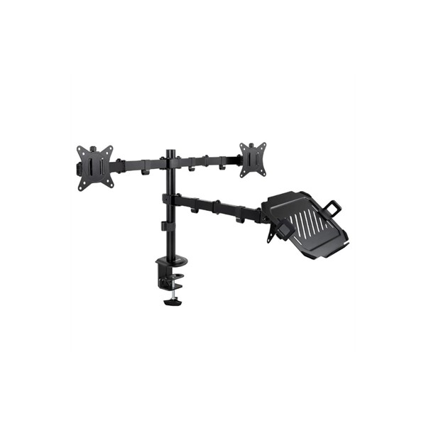 Tooq db1202tn-b soporte mesa 2 pantallas+ portatil