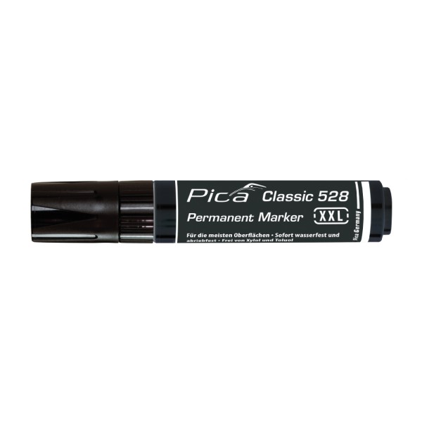 Marcador permanente xxl tipo pincel, negro (pack 2 unidades)